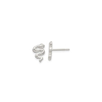 Snake Stud Earrings (Silver) main - Popular Jewelry - New York