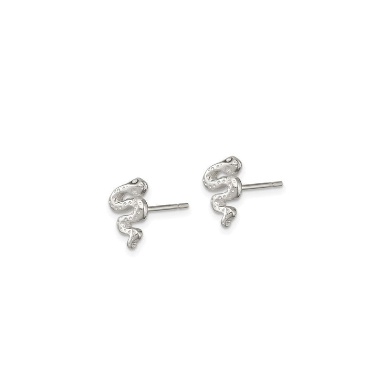 Snake Stud Earrings (Silver) side - Popular Jewelry - New York