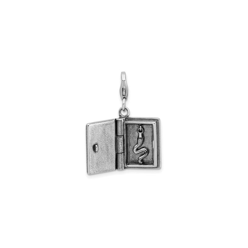Spells Book Antiqued Charm (Silver) inside - Popular Jewelry - New York