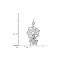 Spider on Web Charm (Silver) scale - Popular Jewelry - New York