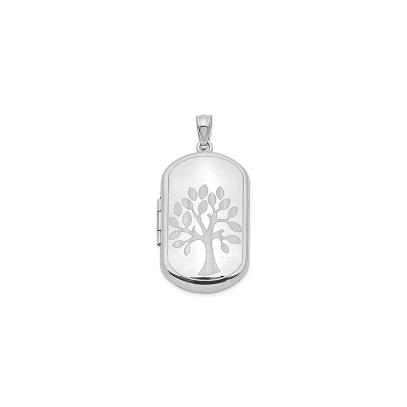 Tree of Life Rectangular Photo Locket (Silver) main - Popular Jewelry - New York