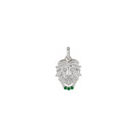 Tsavorite Garnet and Diamond Lion Head Pendant (Silver) Popular Jewelry - New York