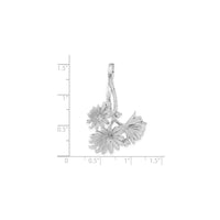 Upside Down Daisies Bunch Pendant (Silver) scale - Popular Jewelry - New York