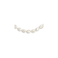 Bijela Keshi slatkovodna biserna ogrlica (srebrna) glavna - Popular Jewelry - New York