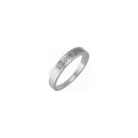 'i love you' Engraved Stackable Ring (Silver) main - Popular Jewelry - New York