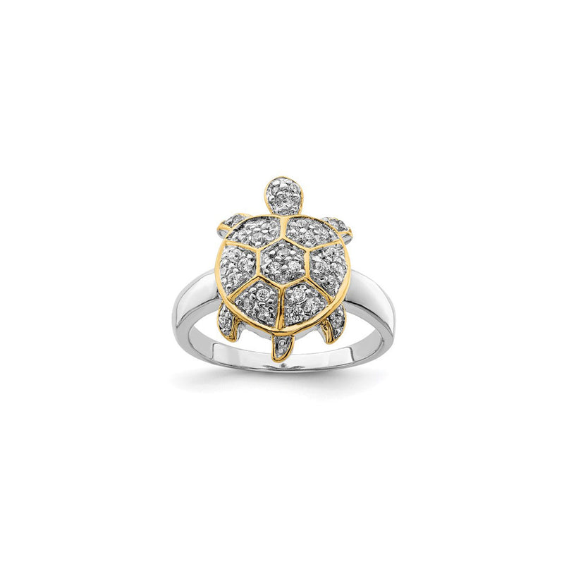 Luxe Jewelry Designs Women's Brass Turtle Shaped Ring with AAA Grade CZ  Black Jet - Size 7 - Walmart.com