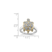 Plne ľadová stupnica Turtle Ring (strieborná) - Popular Jewelry - New York
