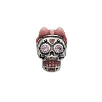 Skull CZ Charm (Silver)