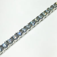 Kubni cirkonijski prsten od lanaca za tenis lanac od srebra - Popular Jewelry