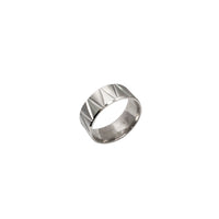 Zig Zag Pattern Band Ring (Sliver)