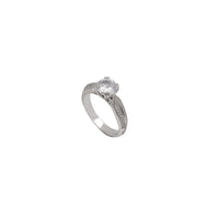 Cubic Zirconia Engagement Ring (Silver)