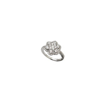 Iced-Out Flower Ring (Silver)