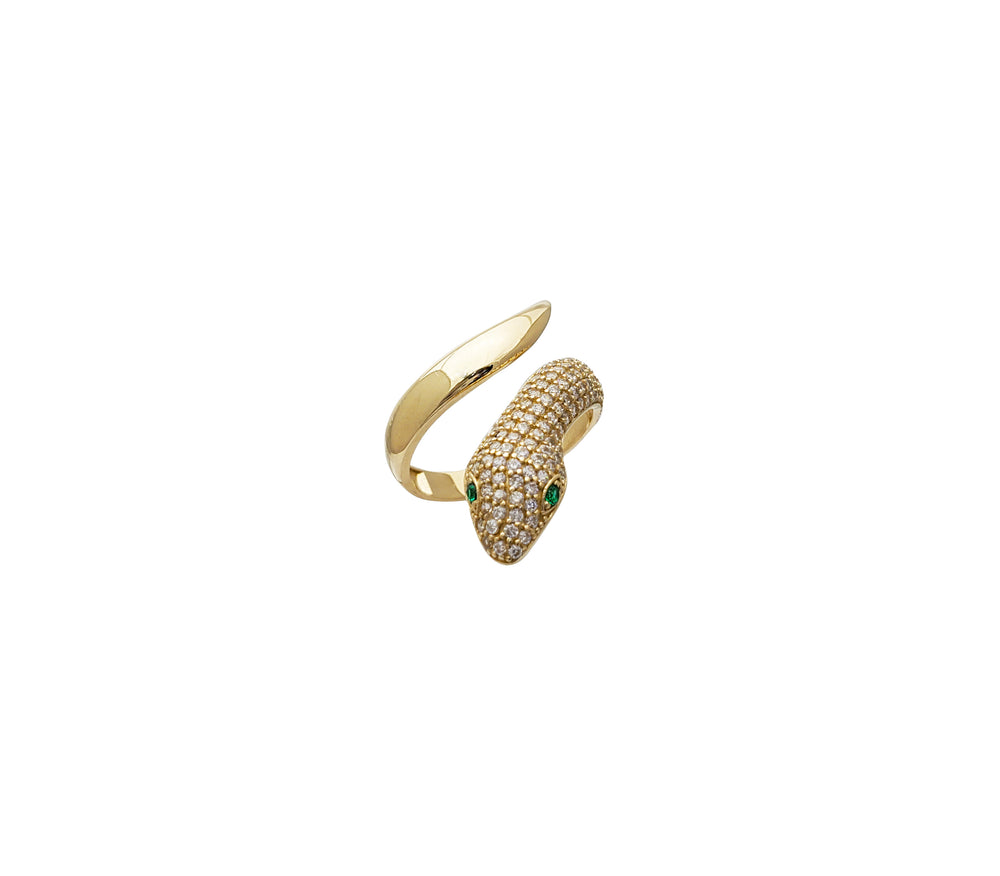 Curved Snake Ring (14K)