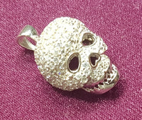 Iced-Out Skull Charm Silver - Popular Jewelry