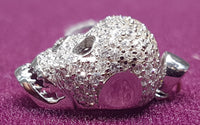আইসড আউট খুলি কবজ সিলভার - Popular Jewelry