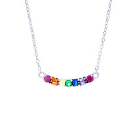 Multicolor Smile Necklace (Silver)