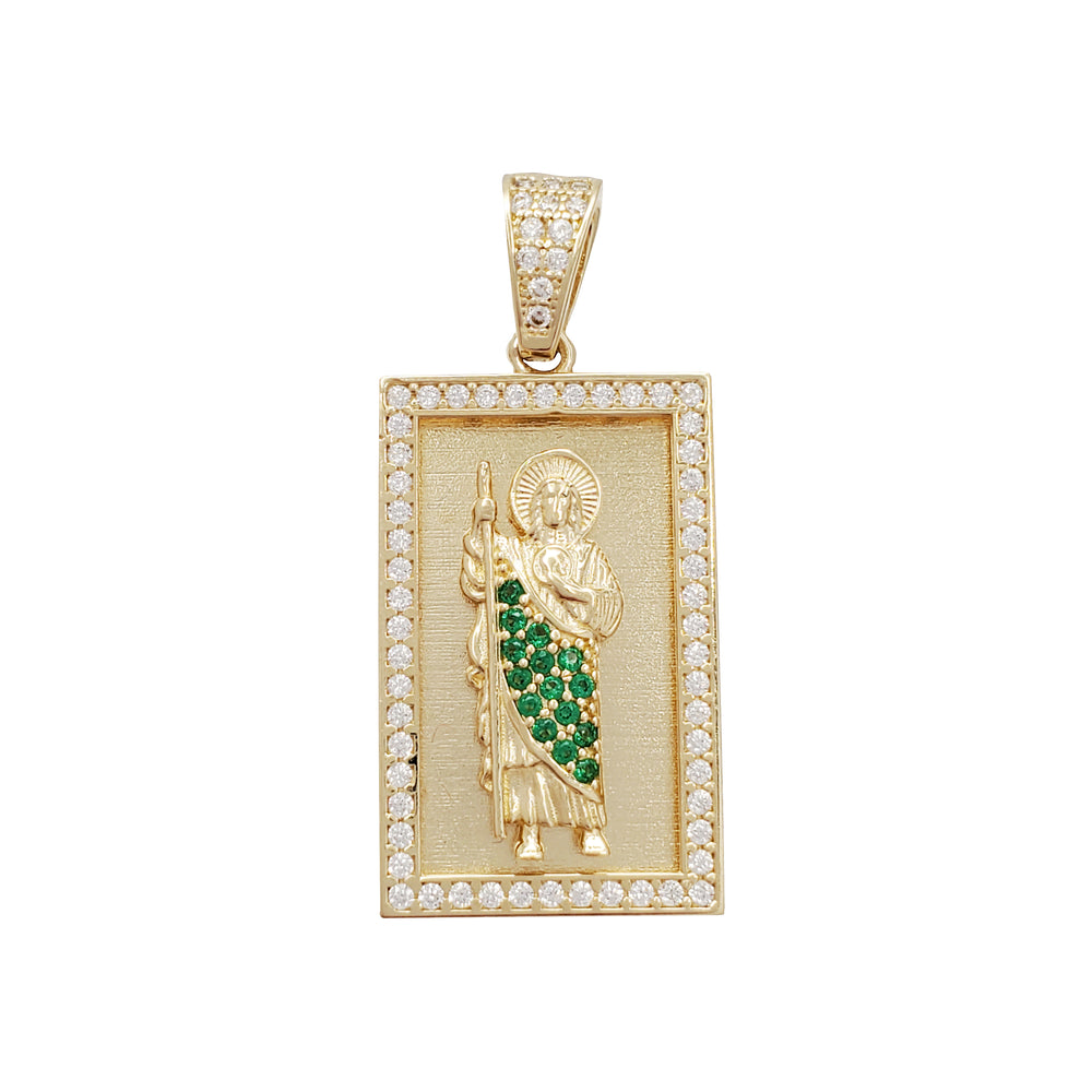Saint Jude Rectangular Shrine Pendant (14K)