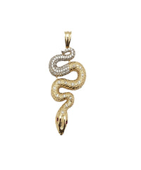 "Molted Ice" Snake Pendant (14K)