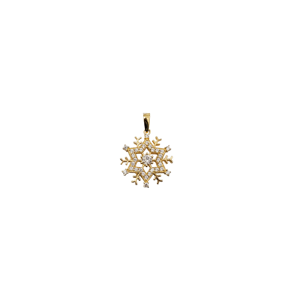 Yellow Gold Snowflake Pendant (14K)