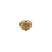 Rectangle Shaped Textured Signet Ring (14K)