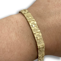 Square Nugget Bracelet (10K).