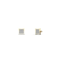 Square Diamond Stud Earrings (14K)