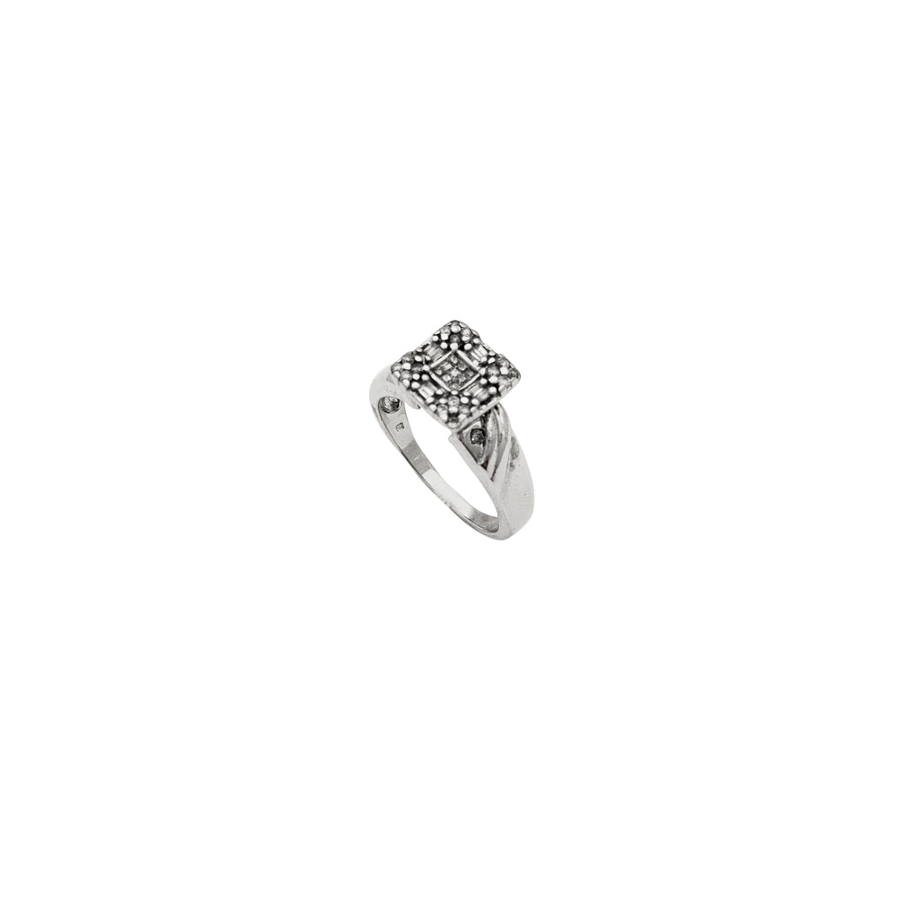 Square Diamond Engagement Ring (14K)