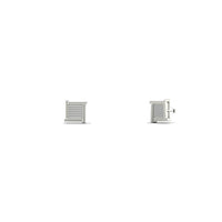 Diamond Square Stud Earrings (14k)