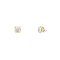Diamond Cushion Stud Earrings (10K)