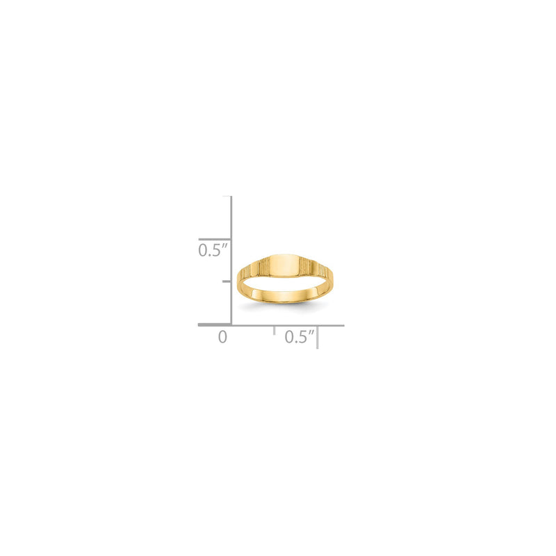 Baby-Sized Square Signet Ring (14K)