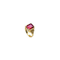 Cubic Zirconia Square Ring (14K)
