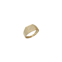 Square Shape Cubic Zirconia Men Ring (14K)