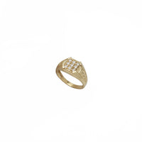 Square Shape Cubic Zirconia Ring (14K)
