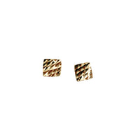 Square Shape Stud Earrings (14K)