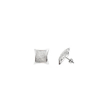 Princess Cut Invisible Setting Stud Earring (14K)