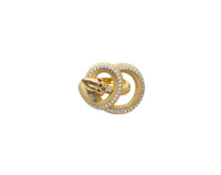 Crimson Striped Tangled Snake Ring (14K)