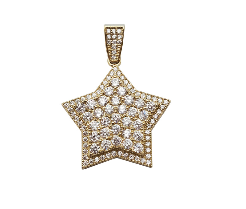 Iced-Out Star Pendant (10K)