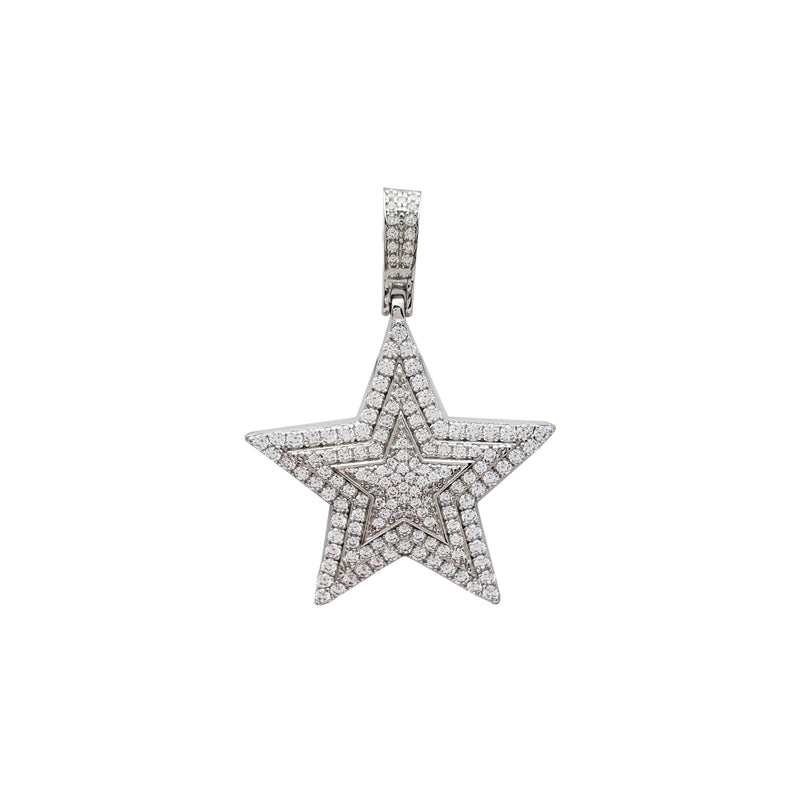 Iced-Out Star Pendant (Silver)