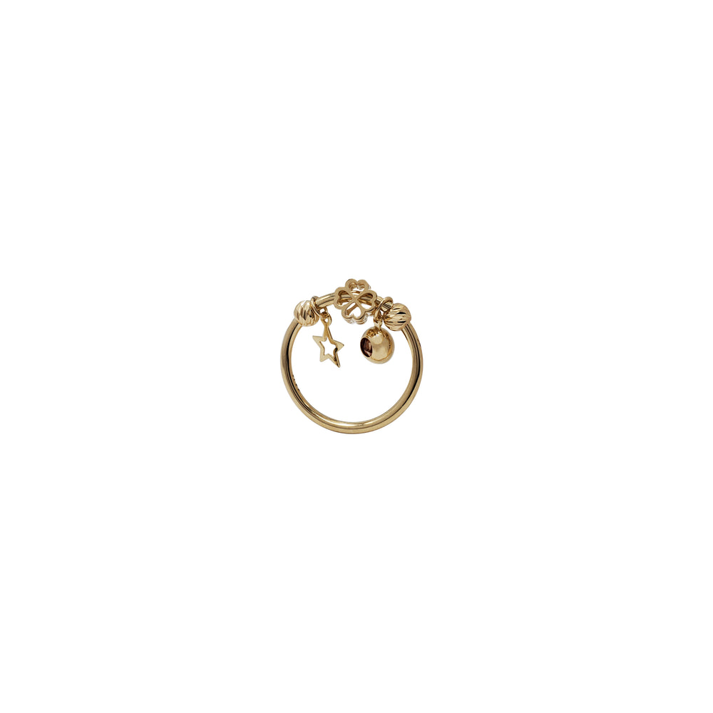 Dangling Charms Ring (14K)