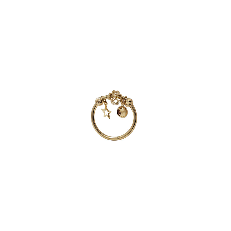 Dangling Charms Ring (14K)