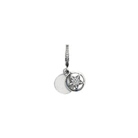 Cubic Zirconia Star Charm For Bracelet (Silver)