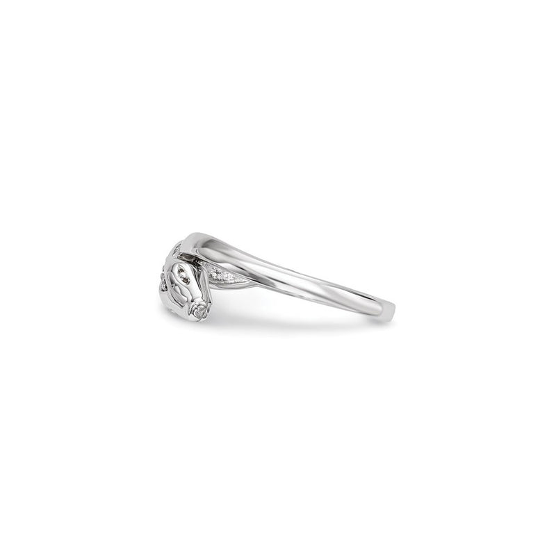 Bejeweled Snake Ring (Silver) side - Popular Jewelry - New York