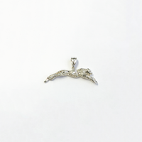 Running Cheetah Diamond Cut Pendant (Silver) - Popular Jewelry New York