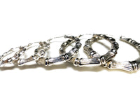 Estilo sa kawayan nga kawayan nga Sterling Silver