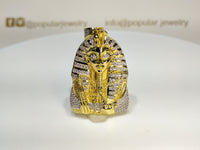 Iced Out Pharaoh Pendant Silver - Popular Jewelry