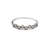 Iced-Out Stone Set Bangle (Silver)