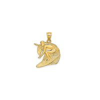 Surfer and Wave Pendant (14K)