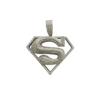 Iced-Out Superman Pendant (Silver)