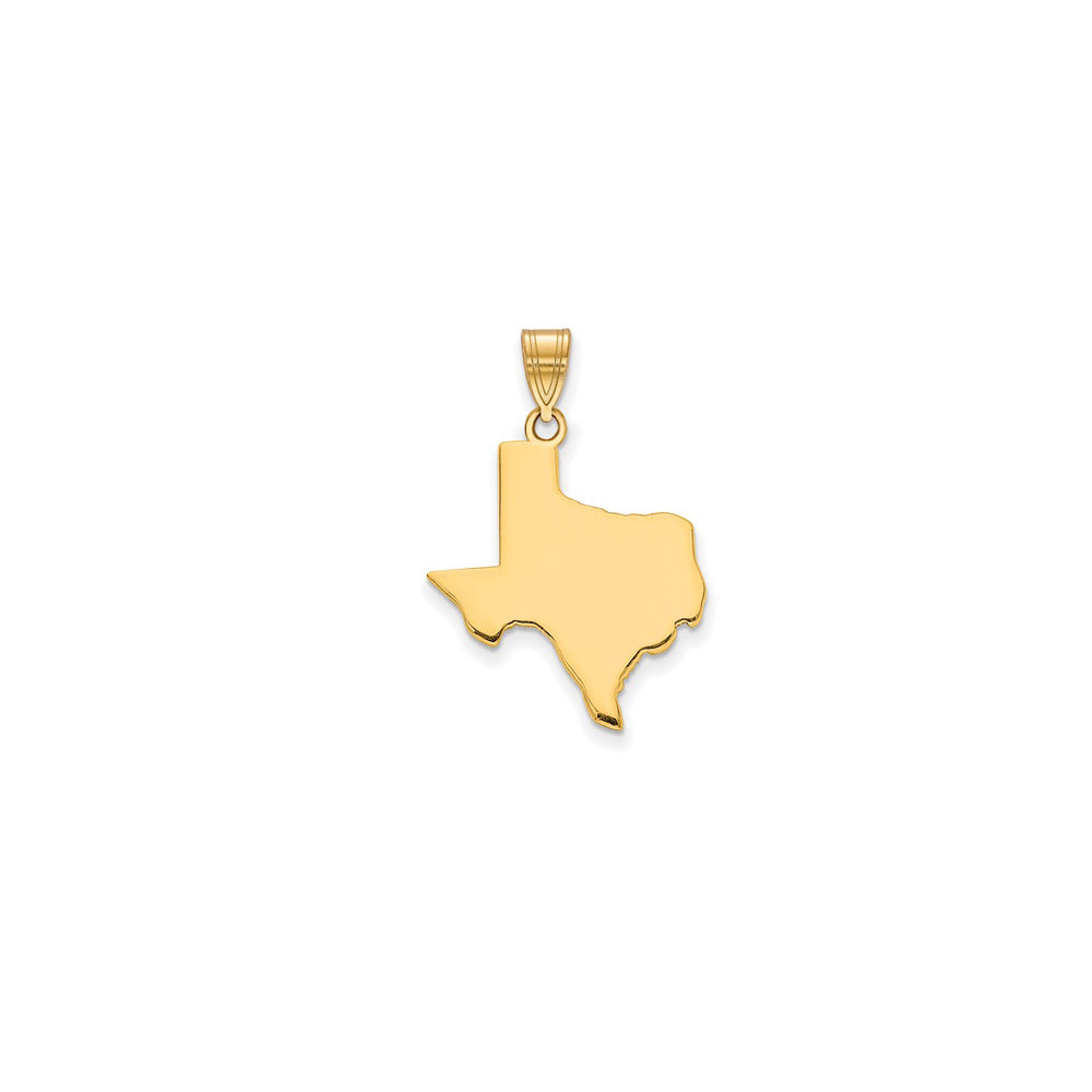 Plain Texas State Pendant (14K)