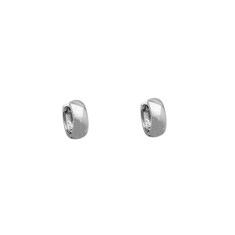 Plain Huggies Earrings (Silver)